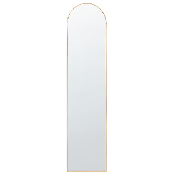 Rechteckiger Ganzkörperspiegel mit abgerundeten Ecken und Rahmen