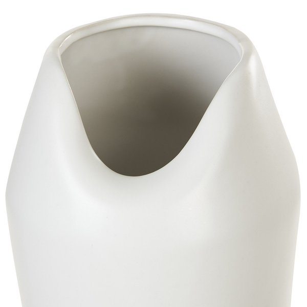 Dekovase APAMEA Steinzeug 33 cm Weiß