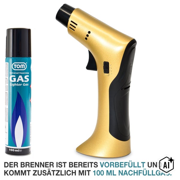 Gasbrenner inklusive 100 Milliliter Nachfüllgas