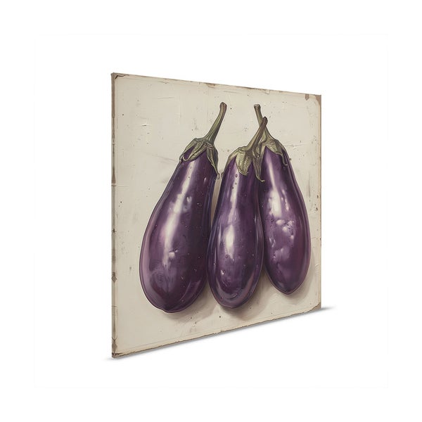 Gemälde mit drei Auberginen