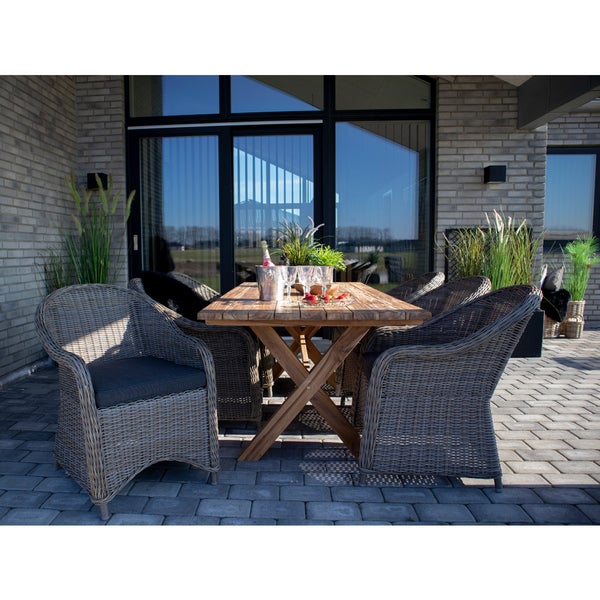 Muline Gartentisch 90x200 cm Teakholz massiv. 90 X 200 X 75 cm