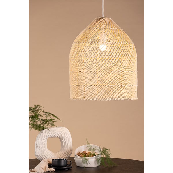 Brivela Beleuchtung Pendelleuchte 45x45x53cm natur. 45 X 45 X 53 cm