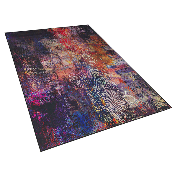 Teppich bunt 140 x 200 cm Kurzflor MARDIN