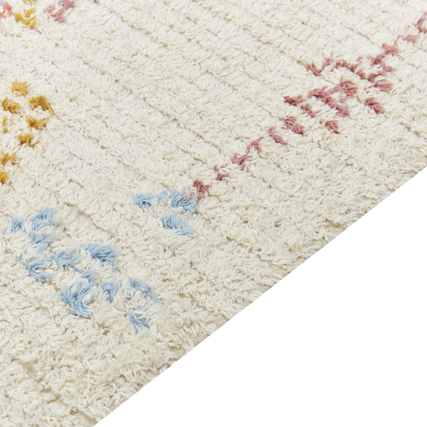 Teppich BETTIAH Beige 80 x 150 cm Baumwolle