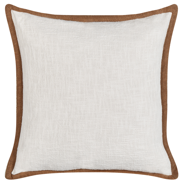 Dekokissen 2er Set IANTHE Baumwolle 45 x 45 cm Cremeweiß Ohne Muster