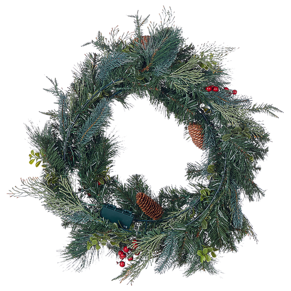 Weihnachtskranz LED ELBRUS Grün 60 cm