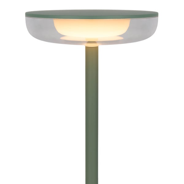 Akku-Tischleuchte PASI für Außen und Innen, aus Metall und Kunststoff in Mint, dimmbar, mit Touch- und Memory-Funktion, ca. 26 cm hoch