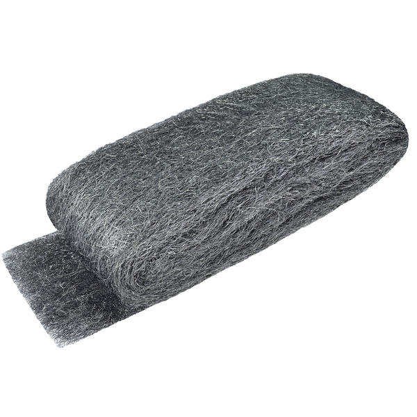 Rolle aus Stahlwolle für Reinigungsarbeiten und Oberflächenbehandlung.