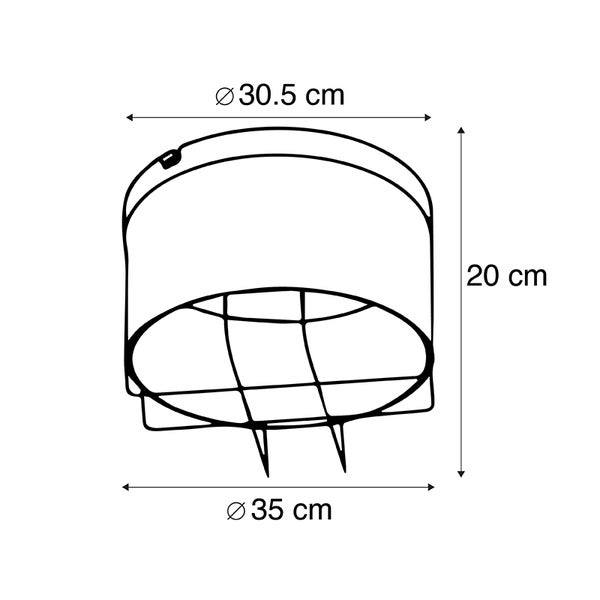 Industrielle Deckenleuchte grün 35 cm - Barril