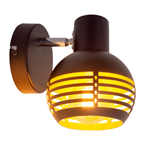 Wandleuchte mit Metallsieb