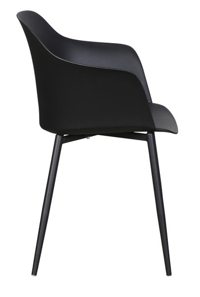 Gira 1 x Gartenstuhl, schwarz/schwarz. 2er Set