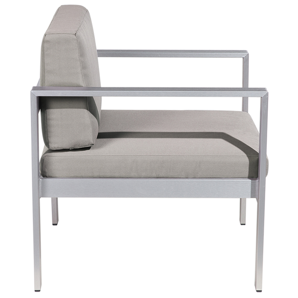 Gartensessel SALERNO Metall Dunkelgrau
