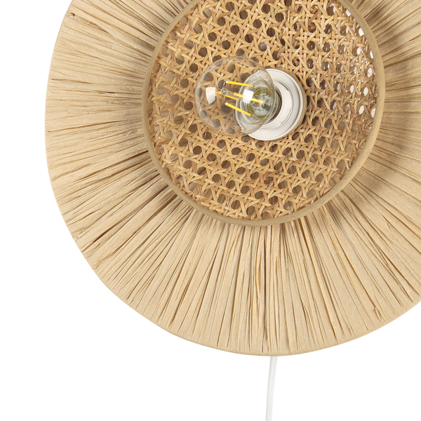 Wandlampe YAAPI Papier Naturfarben