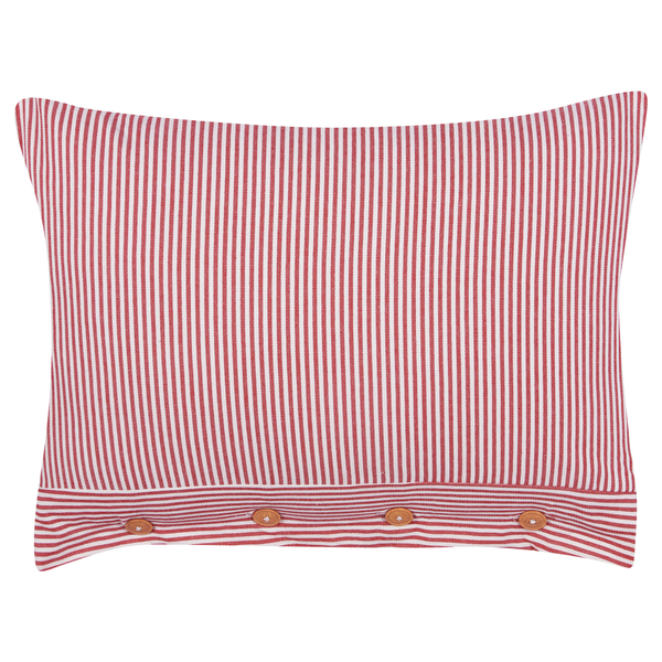 Dekokissen 2er Set AALITA Baumwolle 40 x 60 cm Rot Streifenmuster