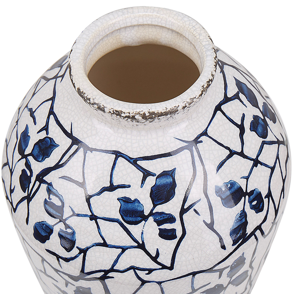 Blumenvase MALLIA Steinzeug 20 cm Weiß