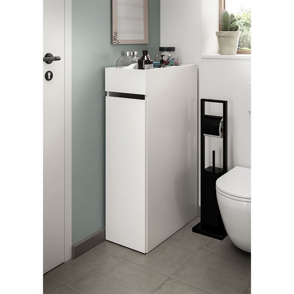 Free Badschrank 1 Schublade 3 Fächer weiß. 29 X 60 X 101 cm