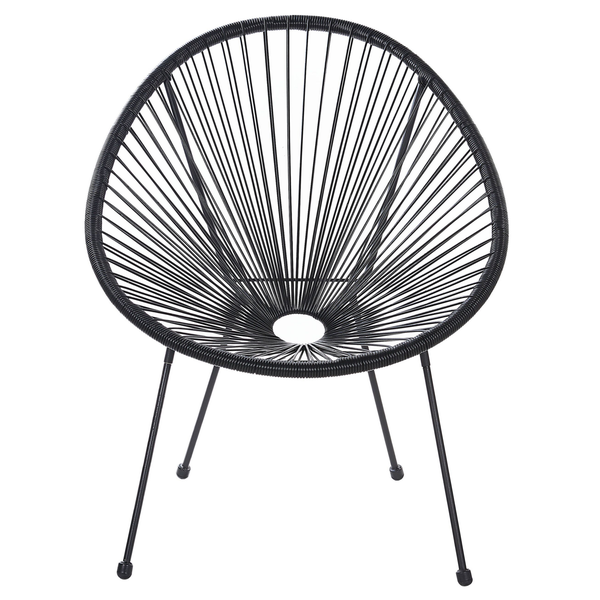 Gartenstuhl ACAPULCO II Polyrattan Schwarz