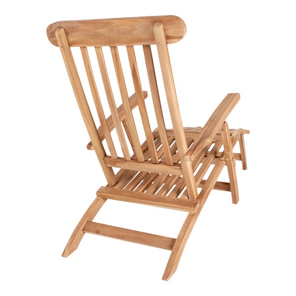 Alkas Liegestuhl, Teakholz massiv. 60 X 150 X 80 cm