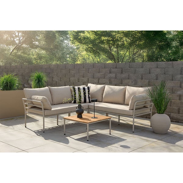 Penh Lounge-Set beige. 198 X 198 X 60 cm