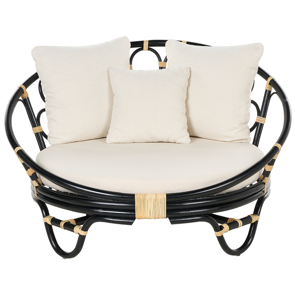 Sonneninsel 2er Set ROSSANO Rattan Schwarz