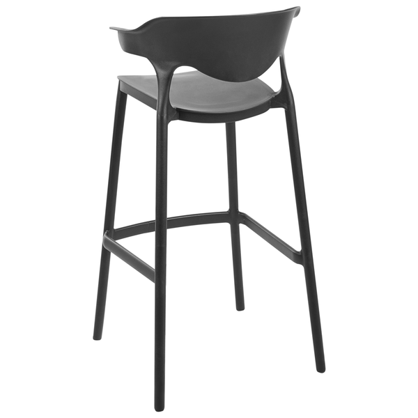 Garten-Barhocker 2er Set GUBBIO Schwarz
