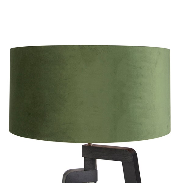 Stehlampe Stativ schwarz mit grünem Schirm und Gold 50 cm - Puros
