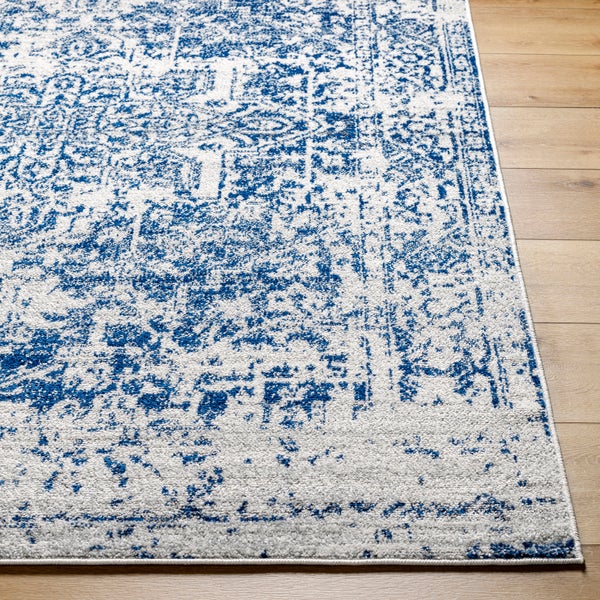 Vintage Orientalischer Teppich Blau/Weiß 120x170 cm JULIETTE