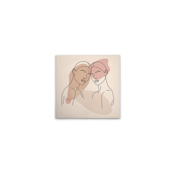 Dekoration mit zwei Frauen als Strichzeichnung