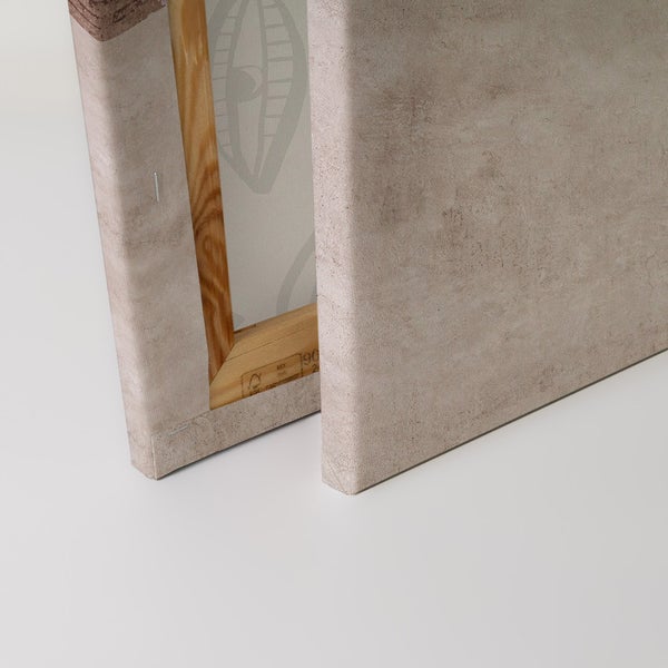 Detailansicht zweier Leinwandbilder mit Holzrahmen