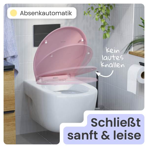 Wand-WC mit Absenkautomatik für sanftes Schließen des WC-Sitzes