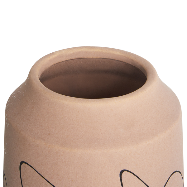 Blumenvase SUNFISH Steinzeug 33 cm Sandbeige