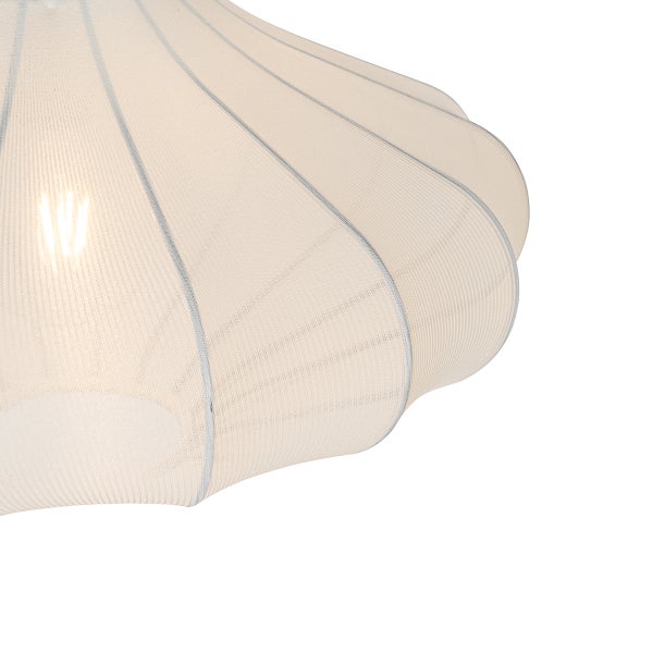 Design-Hängeleuchte Weiße Seide 50 cm - Plu