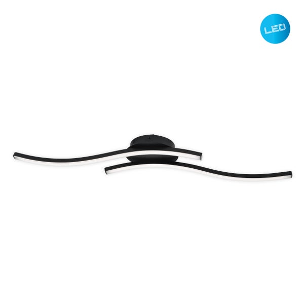 Deckenleuchte mit LED-Beleuchtung in geschwungener Form