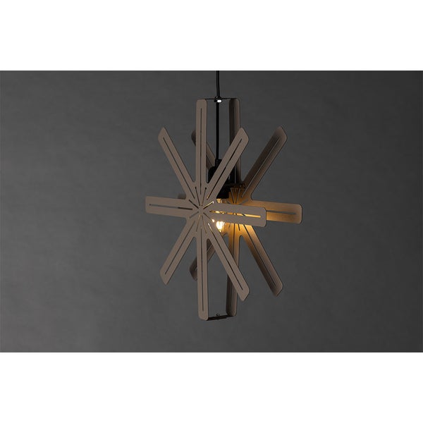 Säfsen Weihnachtsstern mit Licht Stahl Ø40 cm Pendelleuchte mocca. 40 X 6 X 40 cm