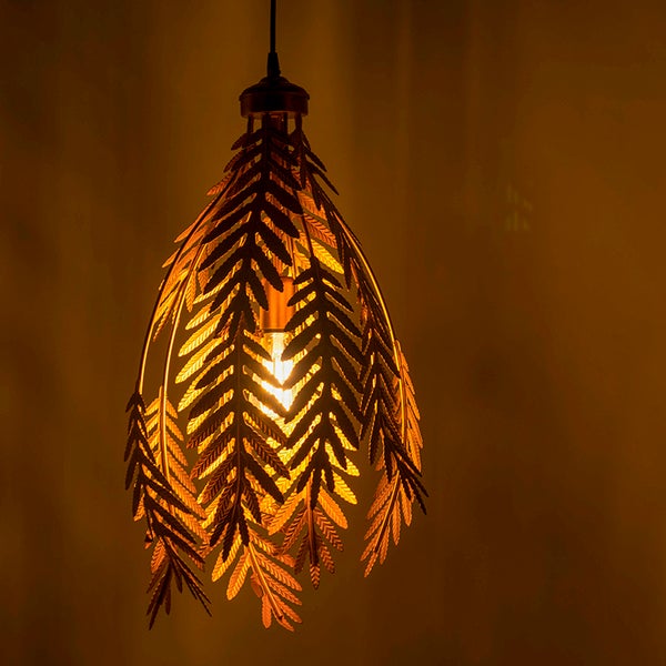 Vintage Pendelleuchte 2-flammig gold - Botanica