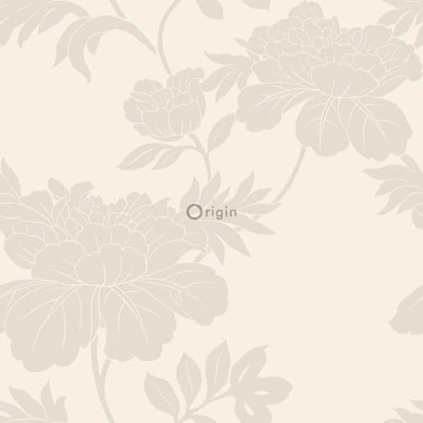 Origin Wallcoverings Tapete Blumen Beige - 53 cm x 10.05 m - 345922