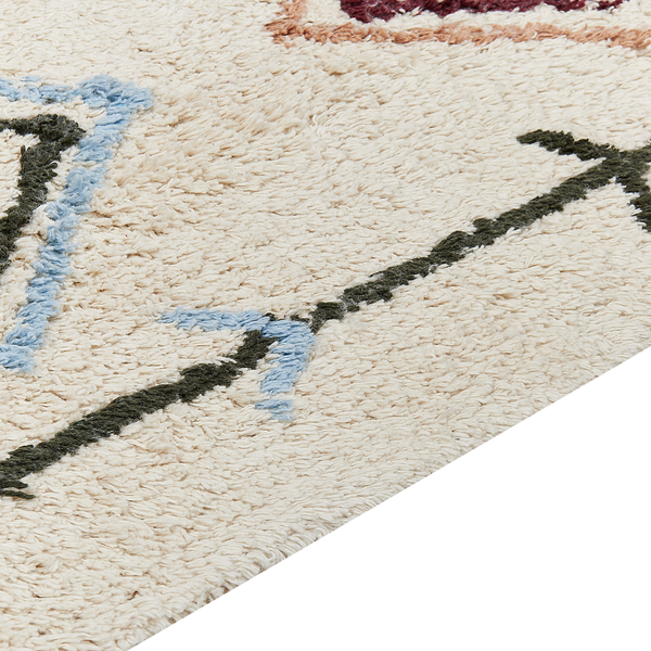 Teppich CORUM Beige 140 x 200 cm Baumwolle
