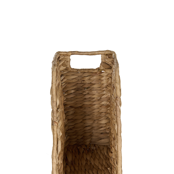 Dekorative Aufbewahrungskiste aus Wasserhyazinthe mit Griff