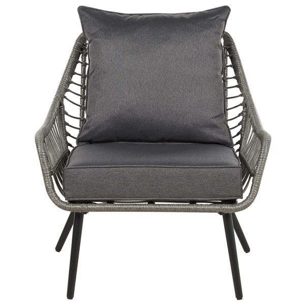 Gartensessel mit Rattanoptik und Kissen