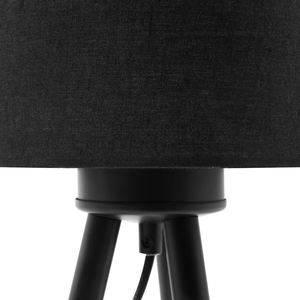 Tischlampe 2er Set TOBOL Eschenholz Schwarz