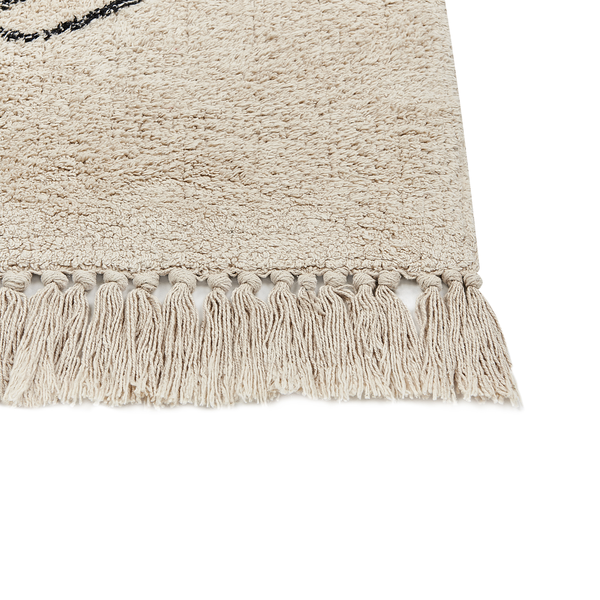 Teppich SAZLI Beige 160 x 230 cm Baumwolle