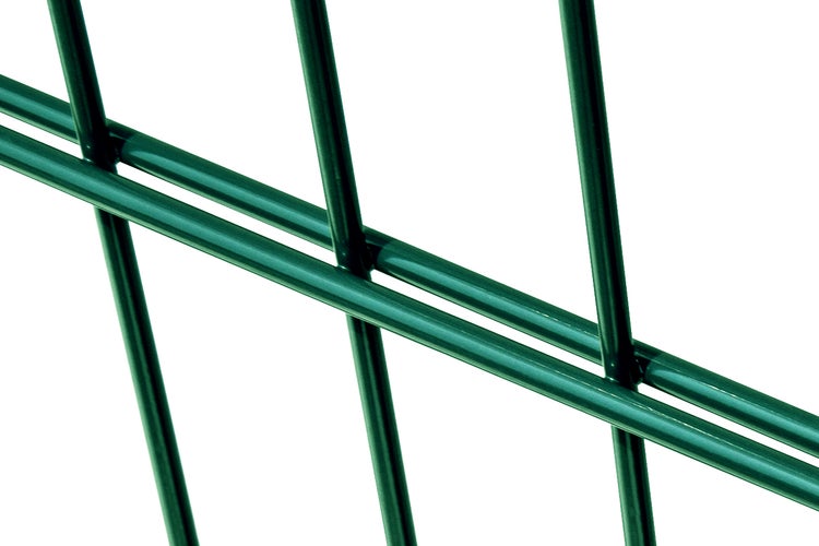 Detailansicht eines Metallzauns