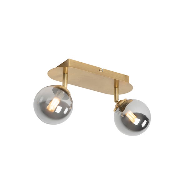 Spot Gold 2-Licht verstellbar mit Rauchglas - Athen