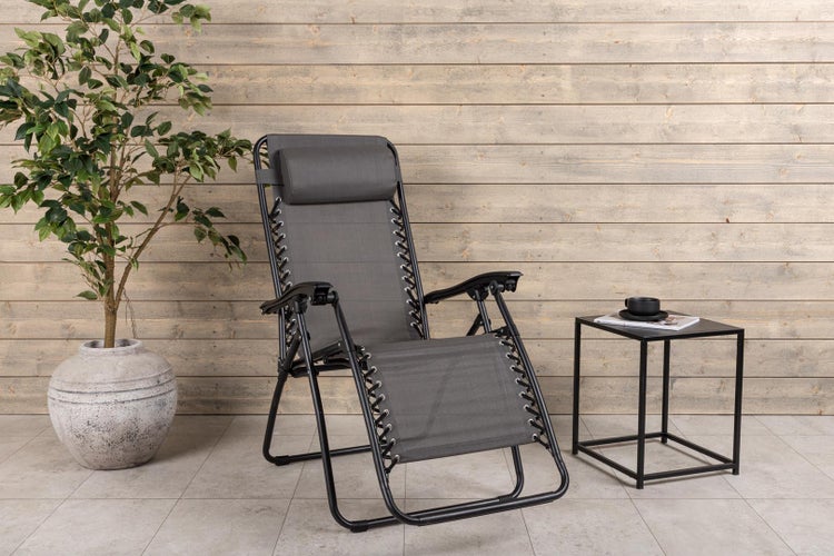 Melker Sonnenliege grau. 66 X 165 X 111 cm