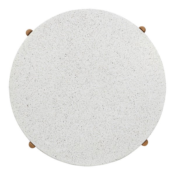 Terracina Sofatisch Ø85cm Natur, weiß. 85 X 85 X 39 cm