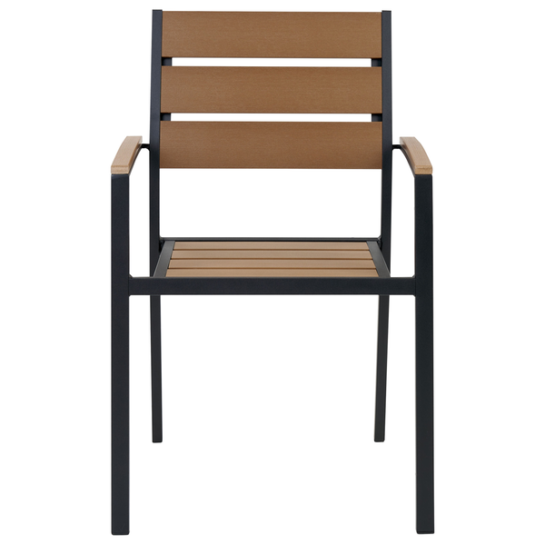 Gartenmöbel Set 6-Sitzer VERNIO Braun / Schwarz