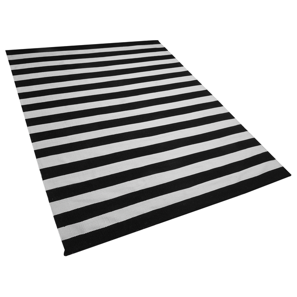 Outdoorteppich TAVAS Schwarz / Weiß 160 x 230 cm