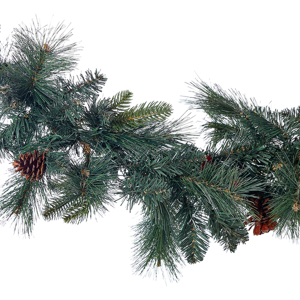 Weihnachtsgirlande LED WHITEHORN 180 cm Dunkelgrün