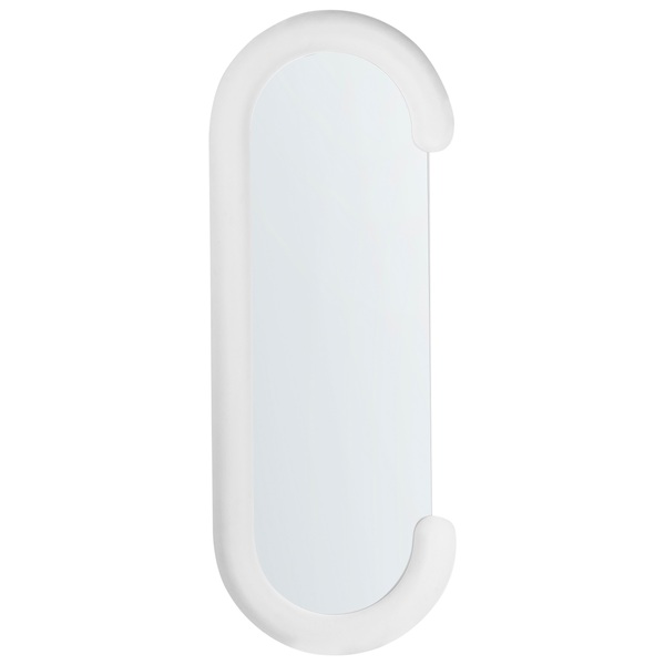 Ovaler Spiegel mit Kunststoffrahmen