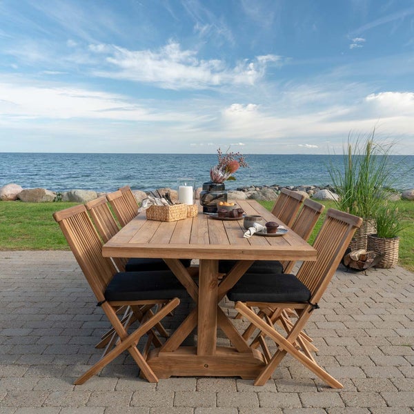 Volos Gartentisch Teak. 100 X 240 X 75 cm